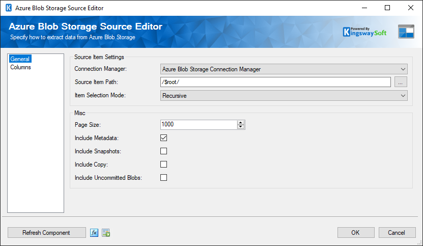 Azure Blob Storage Source Component.png